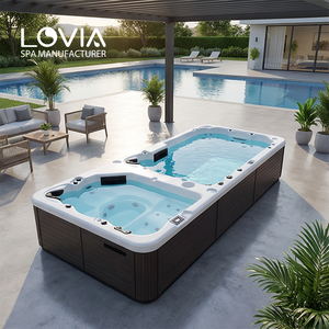 Piscina Spa Exterior con Hidromasaje, Combo de Piscina y Spa de 2 Zonas para Jardín y Proyectos Hoteleros, Precio de Fábrica - Product Image 4