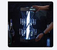 Présentoir à vin seau à glace lumineux en plastique grand cadre à vin de glace seau à led seau à bière lumineux bar pour boîte de nuit