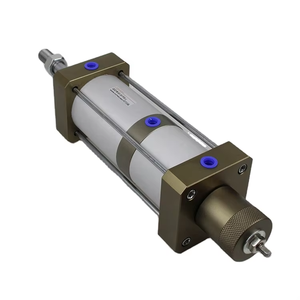 Cylindre pneumatique standard QGB à double effet, amortissement réglable, robuste, avec tirants, pour machine d'emballage du ciment - Product Image 2