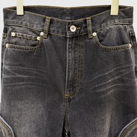 American High Street Broderie Patchwork Jeans Vintage Western Bottes Pantalons Femmes