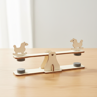 Balançoire magnétique DIY, technologie créative, petite boîte de puzzle en bois en forme d'animal pour enfants, jouet éducatif STEAM, expériences Y-TOP