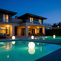 Boule lumineuse LED imperméable à 16 couleurs, lampe solaire pour piscine extérieure, lumière de Noël