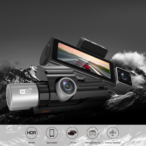 ACARCAM 4K Nouveau design 2 caméras universelles, caméra de tableau de bord avant 4K rabattable, écran LCD <span class=keywords><strong>3</strong></span>,2 pouces, vision nocturne, double/triple caméra, contrôle par application Wifi - Product Image 2