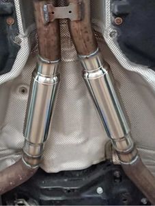 Amplificateur de couple universel en acier inoxydable de tuyau de résonateur d'échappement de voiture de calibre 2.5 pouces - Product Image 4