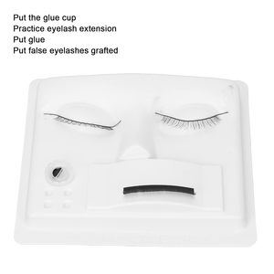 Plateau d'entraînement portable pour cils, blanc, 3-en-1, avec plateau de présentation de cils et plateau facial pour la formation en extension de cils - Product Image 1