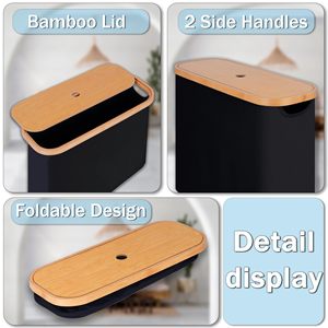 Toilet Paper <b>Storage</b> <b>Basket</b> with Lid <b>Bathroom</b> <b>Storage</b> Organizer Free Standing Holder up to 9 Mega Rolls - Product Image 4