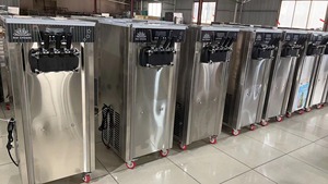 Machine à glace molle Shanyou, production de 20L/H, 1300W, machine commerciale verticale, 2x5L, nettoyage automatique, pré-refroidissement, machine à glace molle - Product Image 5