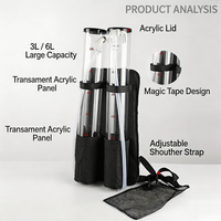 Distributeur de bière portable en plastique acrylique 3L avec robinet pour camping, fêtes et événements en plein air