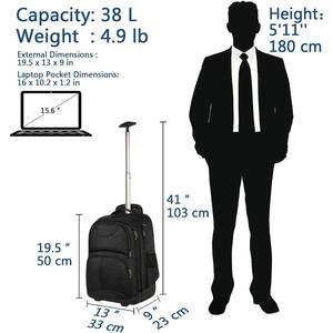 Sac <span class=keywords><strong>à</strong></span> dos résistant <span class=keywords><strong>à</strong></span> l'eau <span class=keywords><strong>pour</strong></span> <span class=keywords><strong>ordinateur</strong></span> <span class=keywords><strong>portable</strong></span> <span class=keywords><strong>à</strong></span> <span class=keywords><strong>roulettes</strong></span> Sac d'affaires et d'étudiant avec <span class=keywords><strong>valise</strong></span> <span class=keywords><strong>à</strong></span> <span class=keywords><strong>roulettes</strong></span> <span class=keywords><strong>pour</strong></span> l'école - Product Image 3