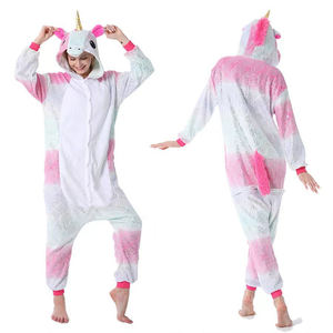 Adult Unisex Hooded Breathable Winter Summer Onesie Pajamas for Women &amp; Men <strong>Unicorn</strong> Pegasus Animal Print Pink Blue Sleepwear - Product Image 3