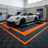 Dalles de sol de garage en PP de 18 mm, imperméables, antidérapantes, modulaires, à emboîtement, pour salle d'exposition automobile