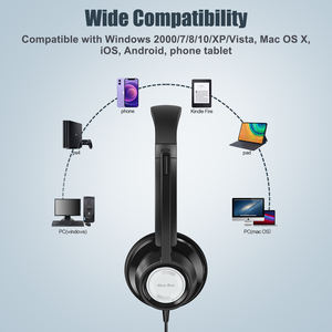 Personalizado ordenador portátil PC auriculares tipo C <span class=keywords><strong>3</strong></span>,5mm Audifonos Para Call Center auriculares USB Oficina auriculares con micrófono - Product Image 4