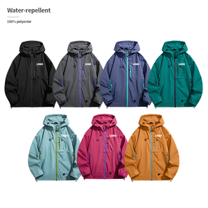 Veste coupe-vent de travail à poches multiples personnalisée, manteaux d'hiver, veste imperméable d'extérieur pour hommes - Product Image 1