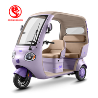Tricycle électrique fermé ASIAN DRAGON Bingo 72V 1000W, 3 vitesses, étanche, toutes saisons, avec batterie au plomb-acide
