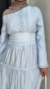 Vestido Abaya de Alta Calidad con Bordado Estilo Dubai Loriya, Moda Islámica <span class=keywords><strong>para</strong></span> Mujeres Musulmanas - Product Image 5