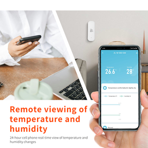 Capteur d'humidité et de température intelligent Tuya <span class=keywords><strong>WiFi</strong></span> avec application de surveillance à distance pour la maison connectée et l'assistant de vie intelligente - Product Image 4