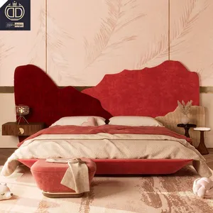 Pink Red Home Modern Italian Bed Little Kids Luxury Girl Room Bedroom Furniture Set For Girls Teen Princess
