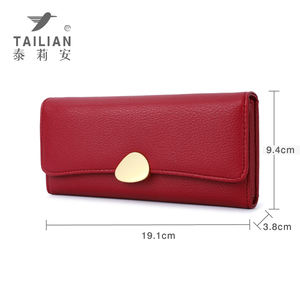 Portafoglio da Donna Sottile Porta Carte e Borsellino Lungo con Funzione Portatile, Nuovo Design Monocolore per Donna, Stile Occidentale - Product Image 4