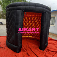 Décoration de scène d'activité mur photo noir gonflable, ballon mural gonflable