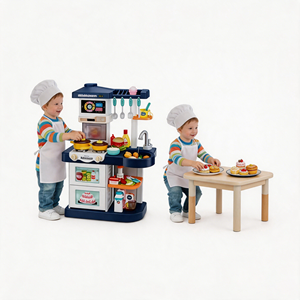 Enfant jouer maison cuisine Chef jouets cuisiner nourriture Table à manger jouets vaisselle pulvérisation eau écran tactile <span class=keywords><strong>R</strong></span>/C changer la couleur des <span class=keywords><strong>aliments</strong></span> pour les enfants - Product Image 5