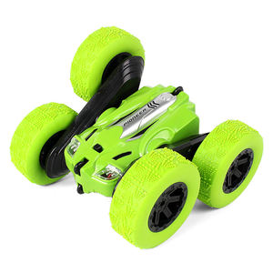 Voiture télécommandée 2.4G pour cascades 360° °   Camion à bascule avec lumières LED - 3 couleurs (Orange/Vert/Jaune), rechargeable par USB et design anti-collision - Product Image 3