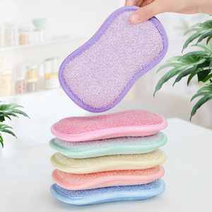 Éponges double face avec un pouvoir de nettoyage puissant, éponge en microfibre multi-usages pour ustensiles de cuisine antiadhésifs, casseroles anti-rayures - Product Image 1