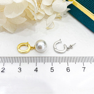 Pendentif en argent S925 avec perles rondes de 8 à 12 mm, accessoires de perles DIY, boucle vide pour collier, pendentif 30887 - Product Image 4