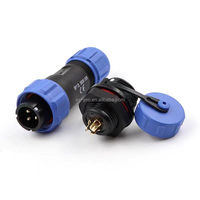 Connecteur de câble d'alimentation étanche IP68 personnalisé SP20 SP28 avec boîtier PC, prise aviation femelle, 10A, cuivre, 3P