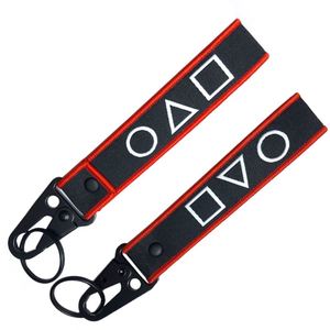 Custom Logo Nylon Lanyard <b>Wristlet</b> Short Polyester Woven Keychain Strap for Motorcycles Key Chains Customizable - Product Image 2