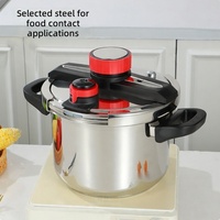 Casserole de haute qualité pour cuisinière à gaz et à induction, en acier inoxydable 304, ustensiles de cuisine, anti-explosion, autocuiseur de 12 L