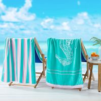 High Quality Custom Jacquard 100% Cotton Personalized Beach Towel Premium Cotton Luxury Print Beach Bath Towel with logo