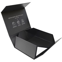 JeyBox Usine Vente en Gros Personnalisé Imprimé à la Main de Luxe Rigide Papier Carton Noir Simple Vide Fermeture Magnétique Boîte Cadeau