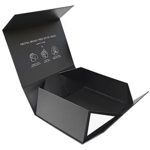 JeyBox Fabrik Großhandel Kundenspezifisch Bedruckte Handgefertigte Luxus Starre Karton Schwarz Schlichte Leere Magnetverschluss Geschenkbox - Product Image 2