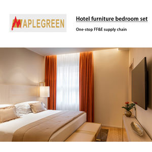 ชุดห้องนอนโรงแรมพร้อมเตียงเดี่ยวและขาตั้งกลางคืนเฟอร์นิเจอร์โรงงานเชิงพาณิชย์แบบสั่งทำ - Product Image 5