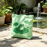 Sac de rangement multi-usages en toile à fermeture éclair, résistant à la poussière, conçu sur mesure avec motif de dessin animé, pour trousses de maquillage et souvenirs