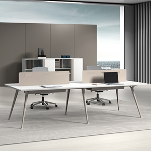 Bureau d'ordinateur moderne et durable Borito, panneau en bois modulaire, poste de travail pour le personnel de bureau - Product Image 1