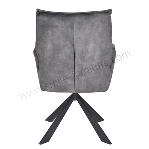 Minimalisti schienale alto 360 sedia girevole da pranzo in pelle mobili per la casa sedie per cucina pranzo poltrona - Product Image 5