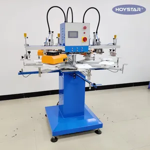 Automatic Screen Printing Machine High Quality Multi-color Automatic Rotary Lunch Box Silk Screen Printing Machine