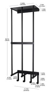 Porte-serviettes de salle de bain mural YOTO avec étagère en fer 3 crochets organisateur de stockage de bain serviettes roulées échelles supports - Product Image 5