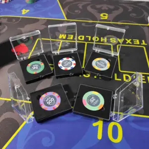 Chips de poker personalizados com caixa de apresentação para lembrança