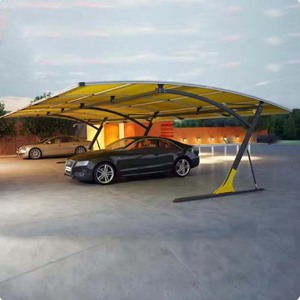 Abri de voiture en aluminium Abri en PVC Toit en polycarbonate arqué <span class=keywords><strong>Garage</strong></span> extérieur étanche pour voiture Canopées Garages Produit - Product Image 6