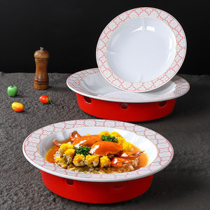 Assiette de présentation simple et haute pour fruits de mer, imitation porcelaine, 18 cm, durable, pour plats froids d'hôtel, usage commercial - Product Image 2