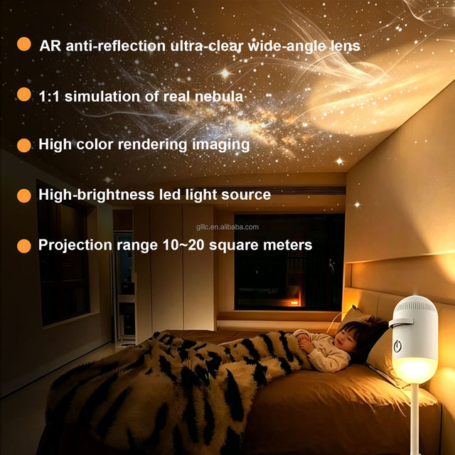 Modern Smart Star Projector Night Light USB Galaxy Nebula Lamp 2 in 1 LED Projection Light Bedroom Decor OEM Customizable