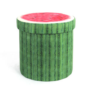 RTS Hot vendas design da fruta fezes baratos crianças pufe de armazenamento para sapatos mudar fezes rodada - Product Image 1