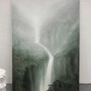 Peinture à l'huile murale abstraite réaliste de grandes montagnes vertes, texture 3D, décoration intérieure pour maison, vente en gros sur mesure - Product Image 5