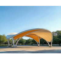 Structure en membrane préfabriquée moderne de haute qualité pour l'extérieur, ignifuge en PVDF/PVC, respectueuse de l'environnement