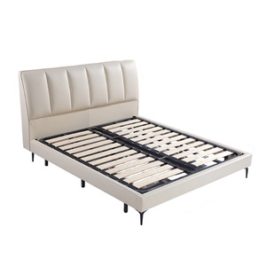 Lit d'hôtel rembourré en cuir, lit souple de 2 m, taille double, structure durable, usage commercial - Product Image 4