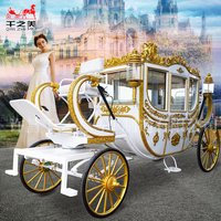 Voiture de mariage personnalisée de luxe de haute qualité Calèche de loisirs Royal 4 roues Calèche à cheval