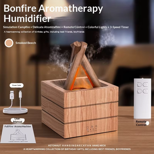 Tragbarer Flammen-Luftbefeuchter USB Ätherisches Öl Diffusor Farbwechsel-Licht Großer Nebelausstoß für Schlafzimmer und Büro - Product Image 6