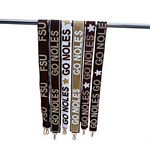 Correa de Bolso Vintage Ecológica con Cuentas Bordadas Personalizadas CRYSTAL CRAFT, Logotipo de Equipo Roll Tide Geaux Tigers Go Raiders Iowa Hawks - Product Image 1
